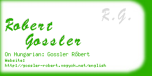 robert gossler business card